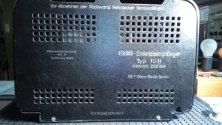 RFT-Einkreisempfänger 1U11 Rückseite