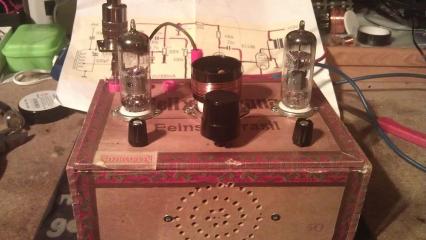 0V2 Empfänger mit 12 Volt Betriebsspannung und Steckspulen